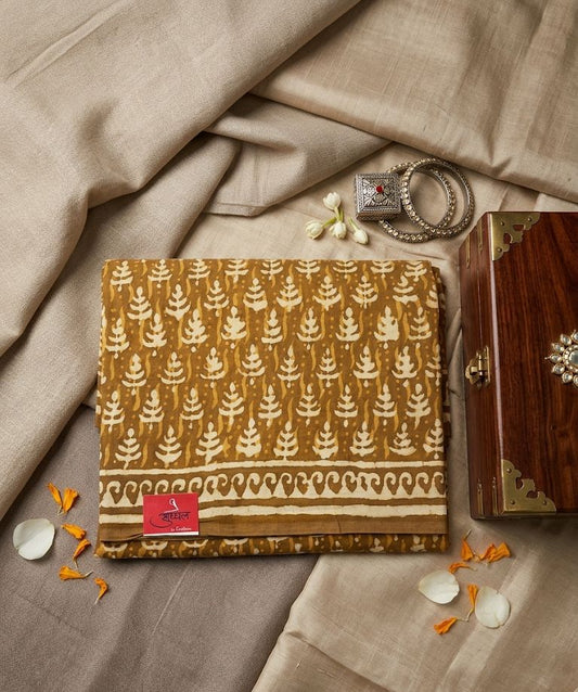 Ochre Earth Mul Cotton Saree